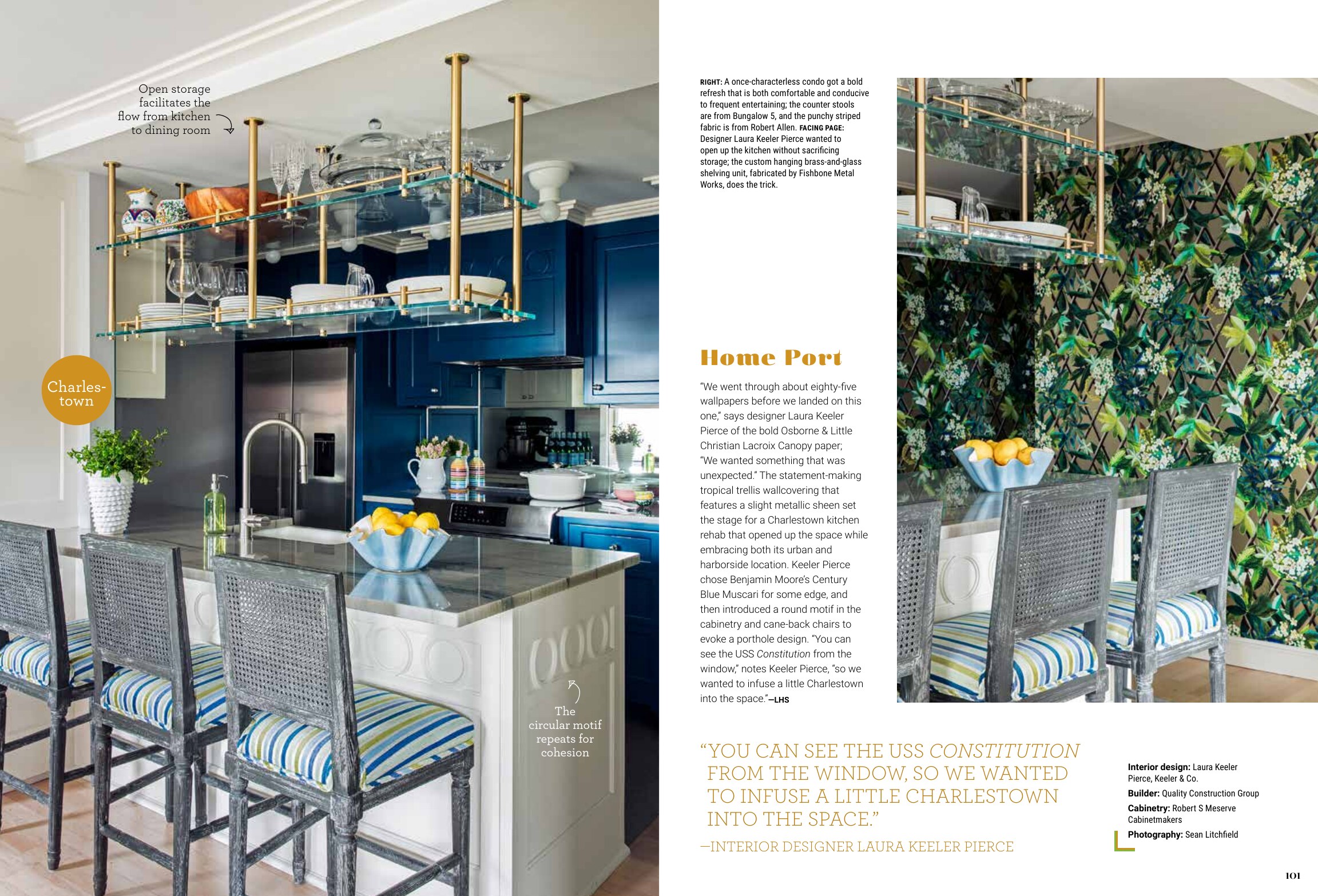 New England Home Home Port feature showing a Charlestown kitchen built by Quality Construction Group